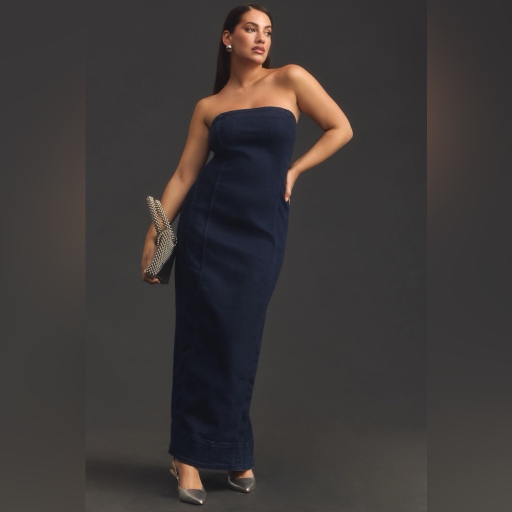 Pilcro size large denim tube top dress.